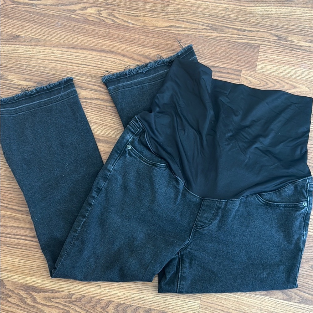 Loft Black Maternity Jeans, size 8 Petite